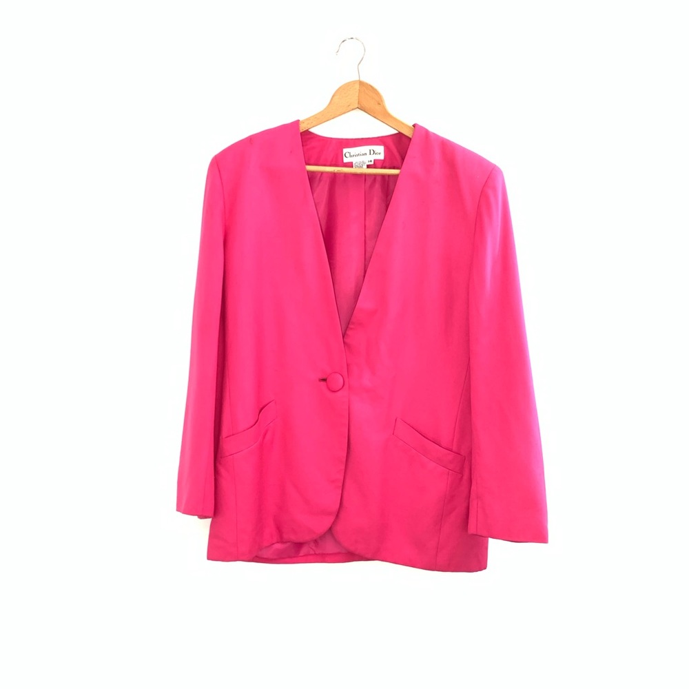 Christian Dior Oversized Fuchsia Blazer